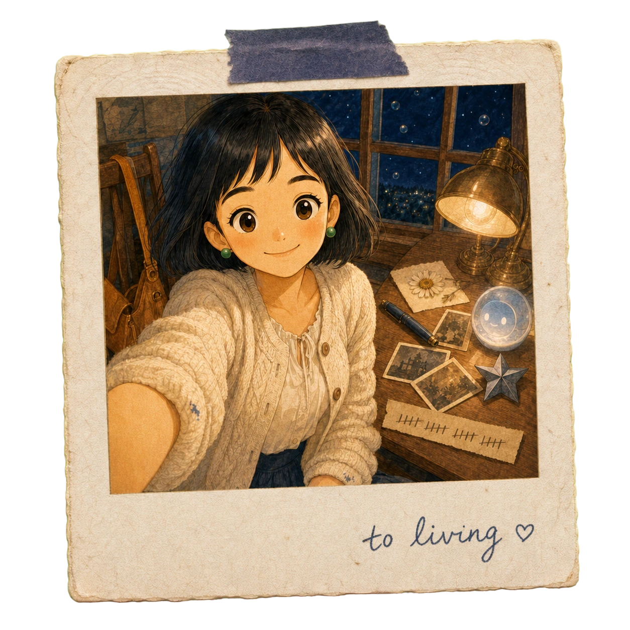 Sunny at her desk, beginning the journey