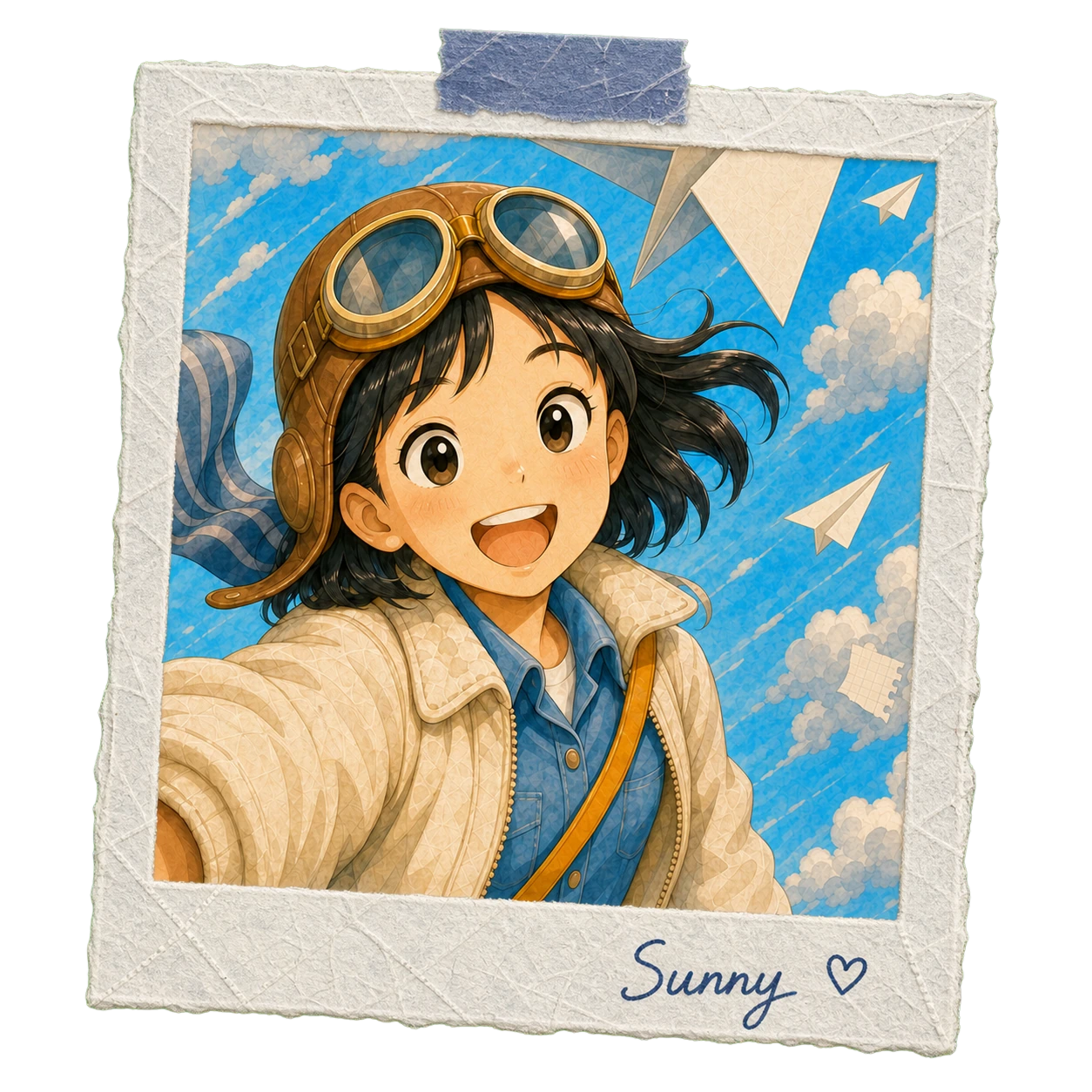 Sunny signature flight Polaroid